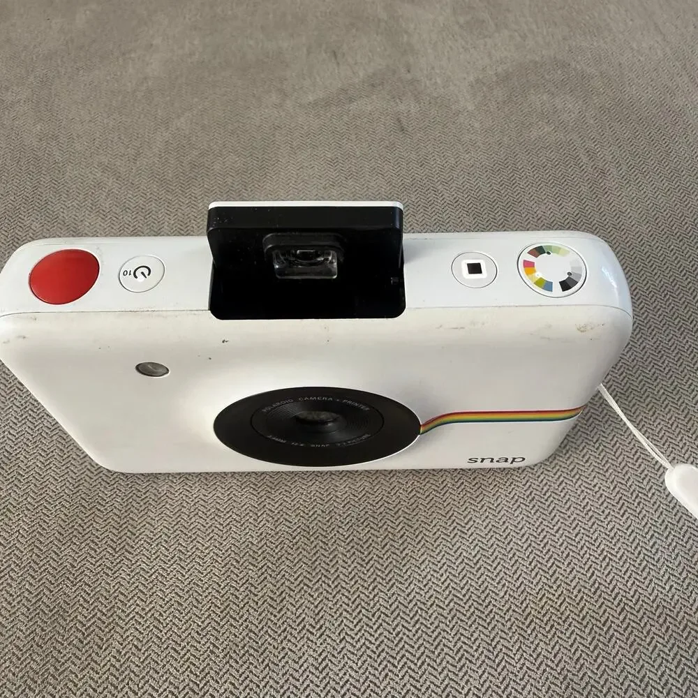 Polaroid Snap POLSP01W Instant Digital Camera Printer White ZINK Tested Power
